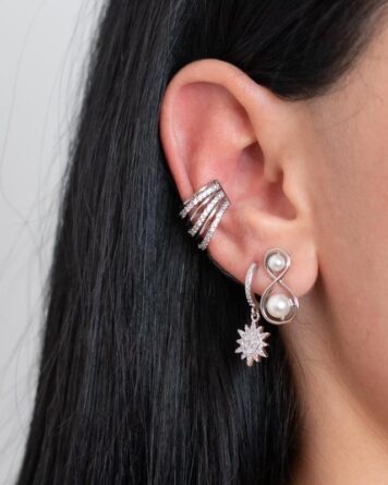 γυναικεια σκουλαρικια earcuffs ασημι