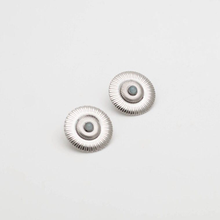 γυναικεια σκουλαρικια με πετρα απο ατσαλι